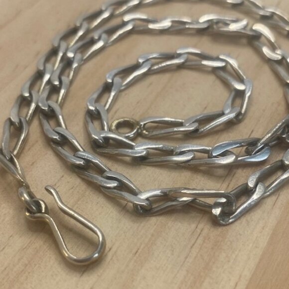 Vintage Sterling silver large link Necklace 19 Inch - Picture 2 of 10